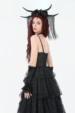 Load image into Gallery viewer, Gothic Velvet Lace Embroidered Gloves AGL030 - Gothlolibeauty