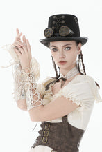 Load image into Gallery viewer, Steampunk Lace Layered Ribbon Gloves AGL031 - Gothlolibeauty