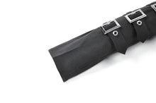 Load image into Gallery viewer, Goth Punk Matte Black Multi-Buckle Eyelet Strap Elasticated Gloves AGL032