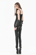 Load image into Gallery viewer, Punk Vintage Matte Leather Buckled Riveted Gauntlets AGL034BK