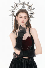 Load image into Gallery viewer, Gothic Romantic Vintage Velvet Arm Warmers with 3D Embroidered Roses AGL035