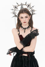 Load image into Gallery viewer, Gothic Romantic Vintage Velvet Arm Warmers with 3D Embroidered Roses AGL035