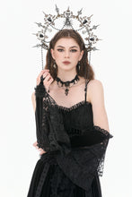 Load image into Gallery viewer, Gothic Vintage 3D Black Rose Lace and Velvet Patchwork Ring-Loop Arm Sleeves AGL036