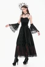 Load image into Gallery viewer, Gothic Vintage 3D Black Rose Lace and Velvet Patchwork Ring-Loop Arm Sleeves AGL036