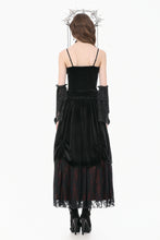 Load image into Gallery viewer, Gothic Vintage 3D Black Rose Lace and Velvet Patchwork Ring-Loop Arm Sleeves AGL036