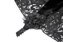 Load image into Gallery viewer, Gothic Vintage 3D Black Rose Lace and Velvet Patchwork Ring-Loop Arm Sleeves AGL036