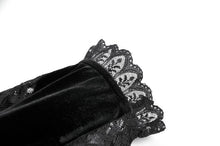 Load image into Gallery viewer, Gothic Vintage 3D Black Rose Lace and Velvet Patchwork Ring-Loop Arm Sleeves AGL036