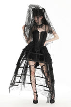 Load image into Gallery viewer, Gothic bride black spider web veil AHW023