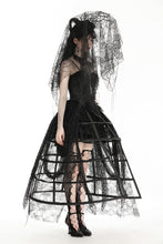 Load image into Gallery viewer, Gothic bride black spider web veil AHW023