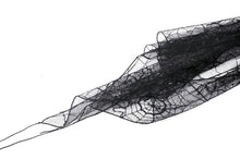Load image into Gallery viewer, Gothic bride black spider web veil AHW023