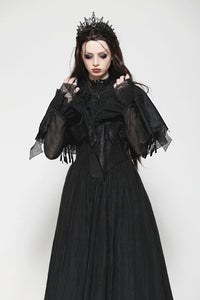 Gothic Dark Tattered  Cape BW142