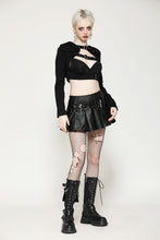 Load image into Gallery viewer, Punk hooded cross-strap buckle shrug BW147