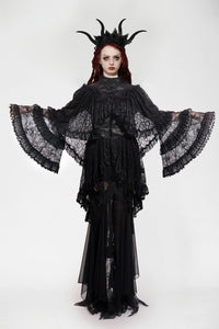 Gothic Elegant Vintage Lace Oversized Sleeves  Cape BW151