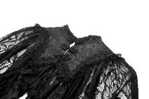 Gothic Elegant Vintage Lace Oversized Sleeves  Cape BW151