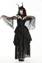 Load image into Gallery viewer, Gothic black sexy shoulders bubble lace sleeves cape BW152