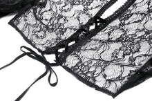 Load image into Gallery viewer, Gothic black sexy shoulders bubble lace sleeves cape BW152
