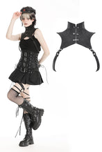 Load image into Gallery viewer, Punk snake-patterned leather  stand-up collar top BW153