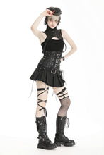 Load image into Gallery viewer, Punk snake-patterned leather  stand-up collar top BW153