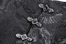 Load image into Gallery viewer, Punk snake-patterned leather  stand-up collar top BW153