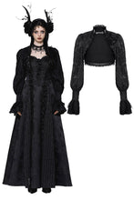 Load image into Gallery viewer, Gothic dark pattern puff sleeve shrug BW154