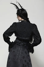 Load image into Gallery viewer, Gothic dark pattern puff sleeve shrug BW154