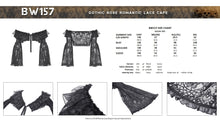 Load image into Gallery viewer, Gothic rose romantic lace cape BW157