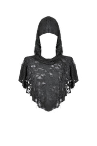 Punk Assassin Draped Hooded Capelet BW163