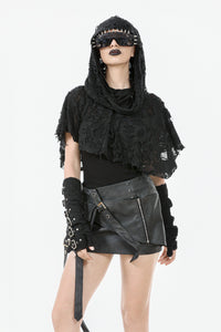Punk Assassin Draped Hooded Capelet BW163