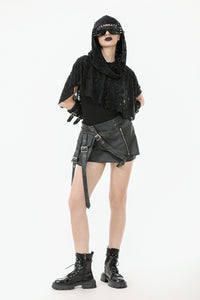 Punk Assassin Draped Hooded Capelet BW163