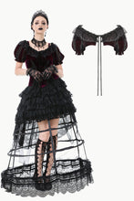 Load image into Gallery viewer, Gothic Black-red Thorn Rose Princess Capelet BW165
