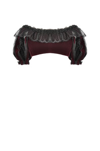 Gothic Black-red Thorn Rose Princess Capelet BW165