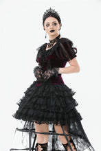 Load image into Gallery viewer, Gothic Black-red Thorn Rose Princess Capelet BW165