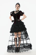 Load image into Gallery viewer, Gothic Black-red Thorn Rose Princess Capelet BW165