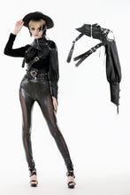 Load image into Gallery viewer, Asymmetric Punk Leather Shoulder Cape｜Zipper Collar &amp; Strap-Laced Sleeve BW166