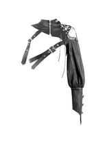 Load image into Gallery viewer, Asymmetric Punk Leather Shoulder Cape｜Zipper Collar &amp; Strap-Laced Sleeve BW166