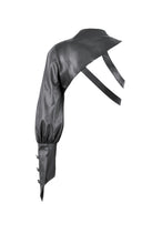 Load image into Gallery viewer, Asymmetric Punk Leather Shoulder Cape｜Zipper Collar &amp; Strap-Laced Sleeve BW166