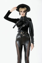 Load image into Gallery viewer, Asymmetric Punk Leather Shoulder Cape｜Zipper Collar &amp; Strap-Laced Sleeve BW166