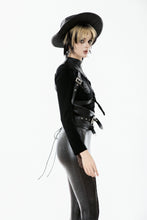 Load image into Gallery viewer, Asymmetric Punk Leather Shoulder Cape｜Zipper Collar &amp; Strap-Laced Sleeve BW166