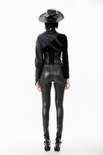 Load image into Gallery viewer, Asymmetric Punk Leather Shoulder Cape｜Zipper Collar &amp; Strap-Laced Sleeve BW166