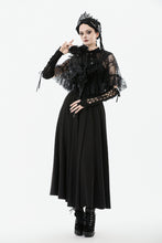 Load image into Gallery viewer, Gothic Lace Overlay Cape | Double Button Collar | Embroidered Lace Edging BW167