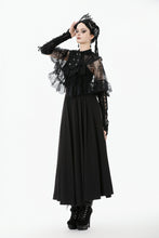 Load image into Gallery viewer, Gothic Lace Overlay Cape | Double Button Collar | Embroidered Lace Edging BW167