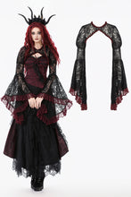 Load image into Gallery viewer, Gothic Black Red Baroque Lace Cardigan BW169