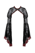 Load image into Gallery viewer, Gothic Black Red Baroque Lace Cardigan BW169