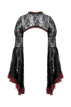 Load image into Gallery viewer, Gothic Black Red Baroque Lace Cardigan BW169
