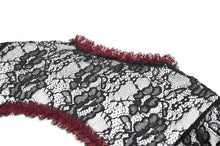 Load image into Gallery viewer, Gothic Black Red Baroque Lace Cardigan BW169