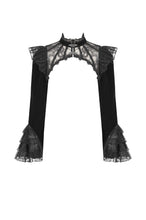 Load image into Gallery viewer, Velvet &amp; Lace Hollow Shoulder Cape BW170