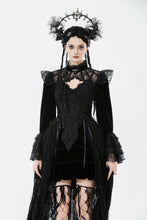 Load image into Gallery viewer, Velvet &amp; Lace Hollow Shoulder Cape BW170