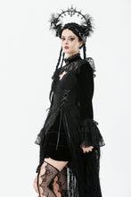 Load image into Gallery viewer, Velvet &amp; Lace Hollow Shoulder Cape BW170