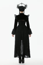 Load image into Gallery viewer, Velvet &amp; Lace Hollow Shoulder Cape BW170