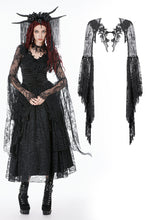 Load image into Gallery viewer, Gothic Deep-V Lace Bell Sleeve Cape BW177 - Gothlolibeauty